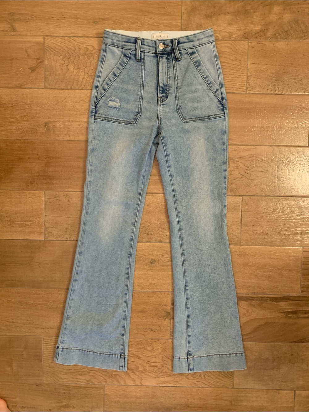 SAIGE DENIM Jeans Light Blue High-Rise Flare Jeans Size 3/26